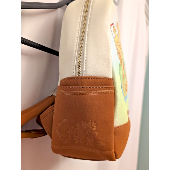 Kuzcotopia Disney loungefly NWT backpack side and inner Pockets Rare! - Picture 2 of 9